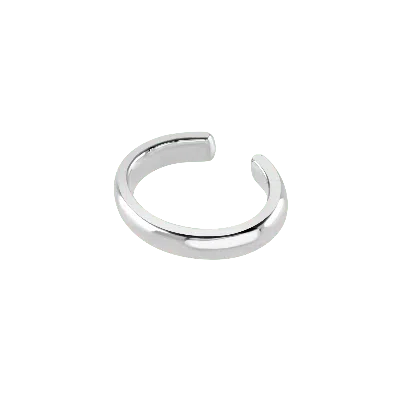 Lucy Quartermaine Large Plain Ear Cuff In Silver