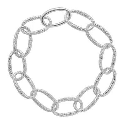 Lucy Quartermaine Women's Solid Sterling Silver Linked Hula Bracelet