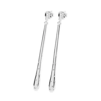 Lucy Quartermaine Women's Silver Long Dipped Studs In Metallic