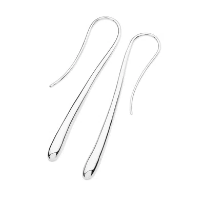 Lucy Quartermaine Women's Silver Long Solid Drop Earrings In Metallic