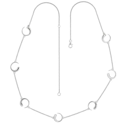Lucy Quartermaine Women's Silver Luna Station Necklace In Metallic