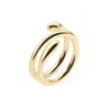 Lucy Quartermaine Women's Silver Midi Coil Ring In Gold Vermeil
