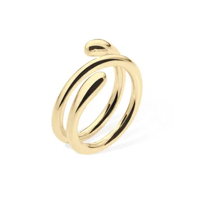 Lucy Quartermaine Women's Silver Midi Coil Ring In Gold Vermeil