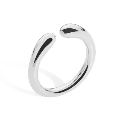 Lucy Quartermaine Women's Silver Midi Open Ring