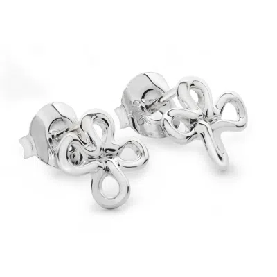 Lucy Quartermaine Women's Silver Mini Splash Studs