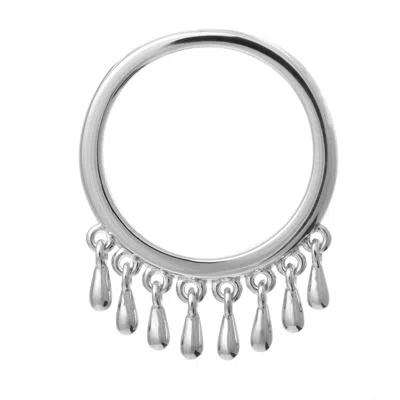 Lucy Quartermaine Women's Solid Sterling Silver Multi Drop Waterfall Ring