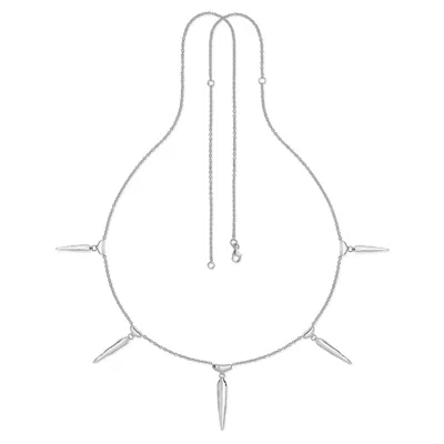 Lucy Quartermaine Women's Silver Multi Icicle Long Necklace In Metallic