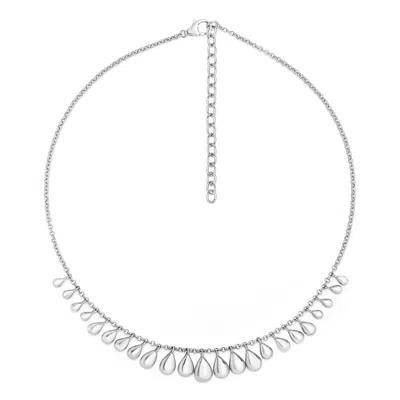 Lucy Quartermaine Women's Silver Multi Tear Choker Style Necklace In Neutral
