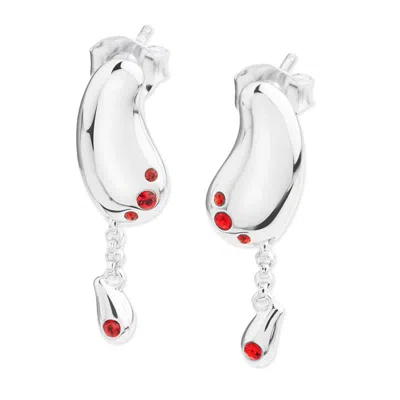 Lucy Quartermaine Women's Silver Pebble Earrings