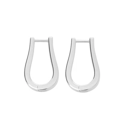 Lucy Quartermaine Women's Silver Petal Hoops Medium In Metallic