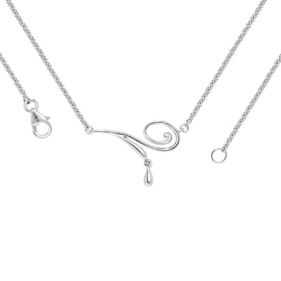 Lucy Quartermaine Women's Silver Q Pendant On Side In White