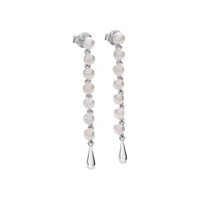 Lucy Quartermaine Women's Silver Royal Pearl Drop Earrings In Metallic