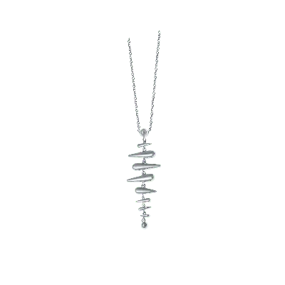 LUCY QUARTERMAINE WOMEN'S SILVER SHARD PENDANT 28/32"