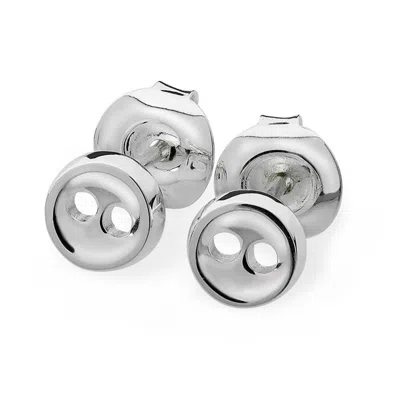 Lucy Quartermaine Women's Silver Small Button Studs In Metallic