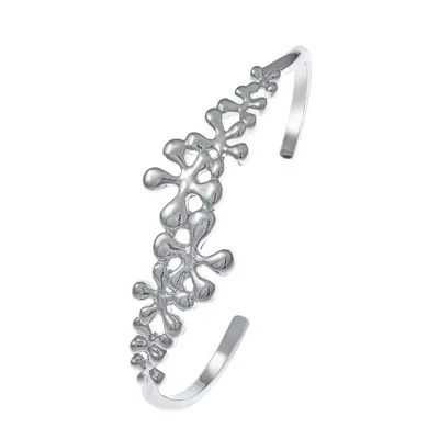 Lucy Quartermaine Women's Sterling Silver Splash Cuff Bangle