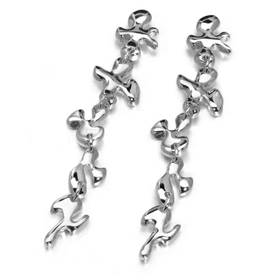 Lucy Quartermaine Women's Silver Splash Earrings In Metallic