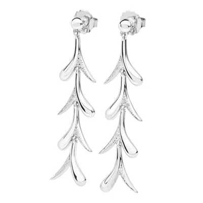 Lucy Quartermaine Women's Silver Sycamore Kiss Earrings In Metallic