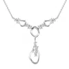 Lucy Quartermaine Women's Silver Volcan Necklace With White Topaz Gemstones