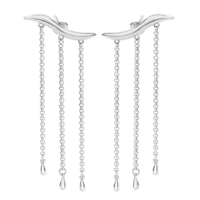 Lucy Quartermaine Women's Silver Waterfall Earrings In Metallic