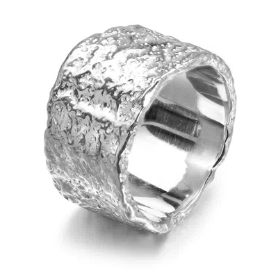 Lucy Quartermaine Women's Silver Wide Hula Ring In Metallic