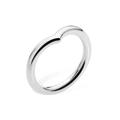 Lucy Quartermaine Women's Silver Wishbone Midi Drip Ring In Brown