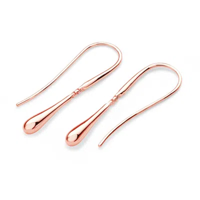 Lucy Quartermaine Women's Single Drop Earrings In Rose Gold Vermeil In Pink