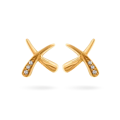 Lucy Quartermaine Women's Solid Gold Bliss Studs With Graded Diamonds