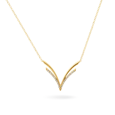 Lucy Quartermaine Women's Solid Gold Empire Pendant With Graded Diamonds