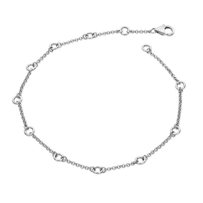 Lucy Quartermaine Women's Solid Sterling Silver Circle Anklet
