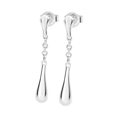 Lucy Quartermaine Women's Solid Sterling Silver Falling Drip Earrings In Brown