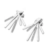 Lucy Quartermaine Women's Solid Sterling Silver Fan Key Studs In Metallic