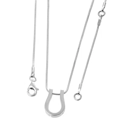 Lucy Quartermaine Women's Solid Sterling Silver Horse Shoe Petal Pendant