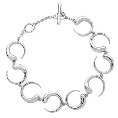 Lucy Quartermaine Women's Solid Sterling Silver Luna Bracelet