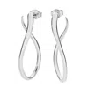 Lucy Quartermaine Melting Drop Hoops In Silver