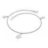 Lucy Quartermaine Open Splash Anklet In Silver