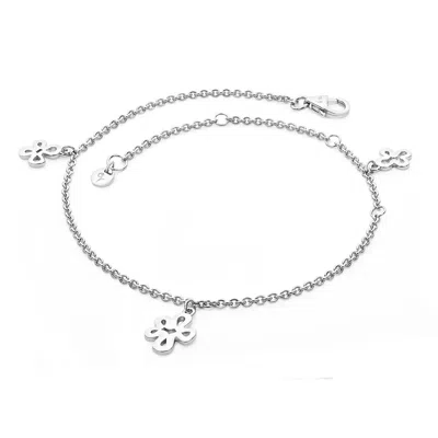 LUCY QUARTERMAINE WOMEN'S SOLID STERLING SILVER OPEN SPLASH ANKLET