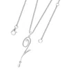 Lucy Quartermaine Q Pendant With Drop In Silver