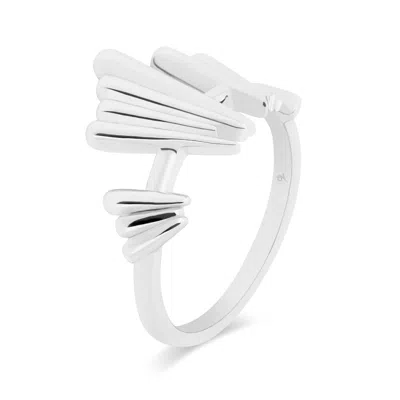 Lucy Quartermaine Women's Solid Sterling Silver Shard Full Ring