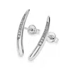 Lucy Quartermaine Women's Solid Sterling Silver Skinny Drip Long Studs In Silver