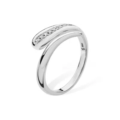 Lucy Quartermaine Women's Solid Sterling Silver Skinny Drip Snake Ring