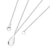 Lucy Quartermaine Women's Solid Sterling Silver Tear Drop Pendant
