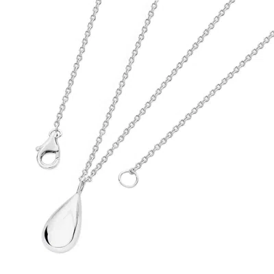 Lucy Quartermaine Women's Solid Sterling Silver Tear Drop Pendant