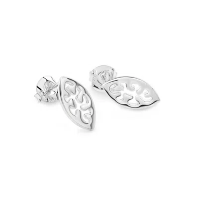 Lucy Quartermaine Women's Solid Sterling Silver Wave Studs