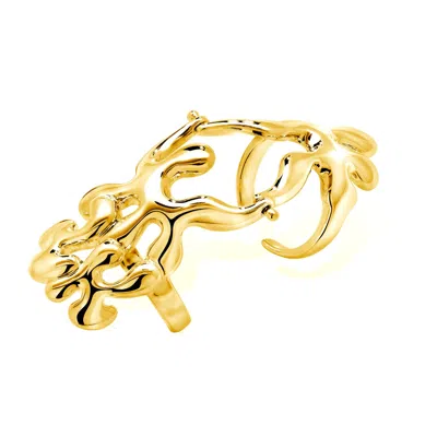 Lucy Quartermaine Women's Splash Armour Ring In Gold Vermeil