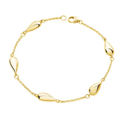 Lucy Quartermaine Women's Station Tear Drop Bracelet In Gold Vermeil
