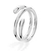 Lucy Quartermaine Coil Drop Ring In Silver