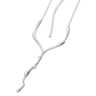 Lucy Quartermaine Women's Sterling Silver Dripping Necklace, Award Winning Designer Jewellery By , Ev In White