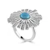 Lucy Quartermaine Women's Sterling Silver Egyptian Turquoise Ring