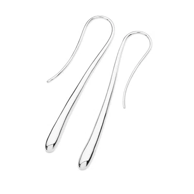 Lucy Quartermaine Women's Sterling Silver Long Solid Drop Earrings In Metallic