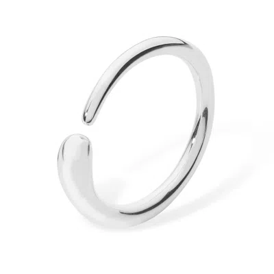 Lucy Quartermaine Women's Sterling Silver Single Drop Ring, Award Winning Designer Jewellery By , Eve In Metallic